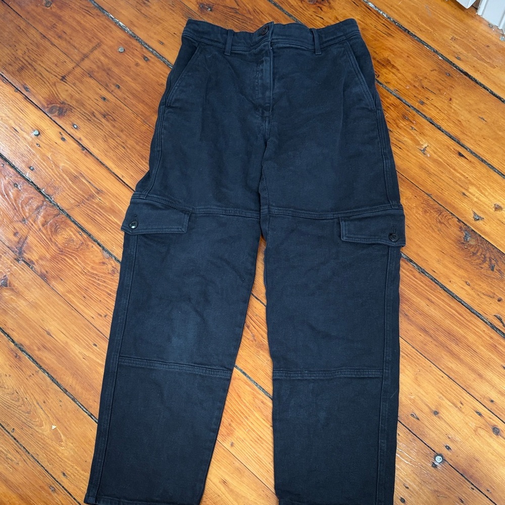 Wilfred Black Cargo Pants with Flap Pockets
